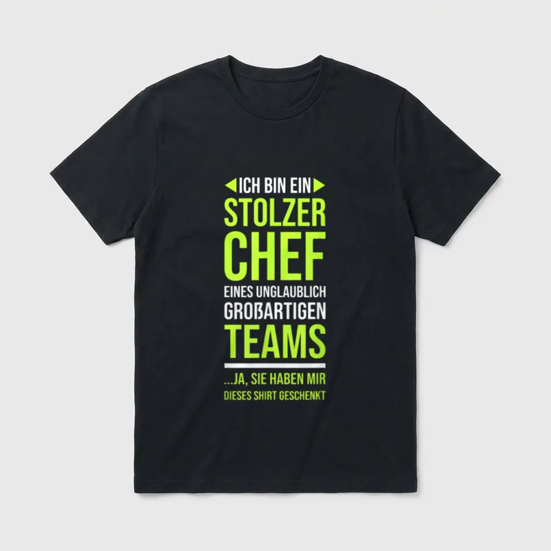 Ich bin stolzer Chef T-Shirt – Klassisches T-Shirt in Schwarz