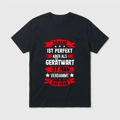 Gerätewart Spruch Arbeit Feuerwehr T-Shirt – Klassisches T-Shirt in Schwarz