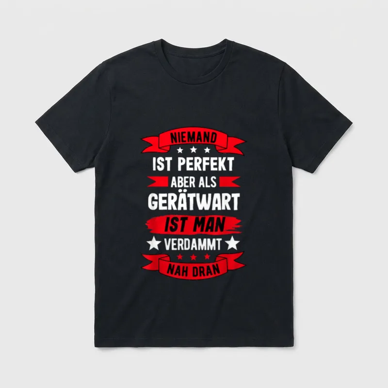 Gerätewart Spruch Arbeit Feuerwehr T-Shirt – Klassisches T-Shirt in Schwarz