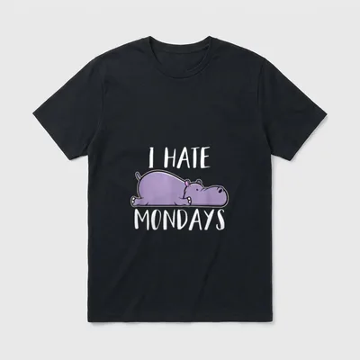 Ich Hasse Montag Niedliches T-Shirt – Klassisches T-Shirt in Schwarz