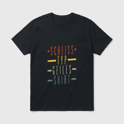 Scheiß Typ geiles lustiger T-Shirt – Klassisches T-Shirt in Schwarz