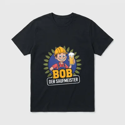Bob der Saufmeister lustiger T-Shirt – Klassisches T-Shirt in Schwarz
