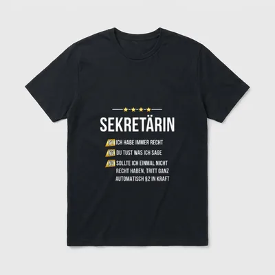 Sekretärin Beruf Büro Bürokraft T-Shirt – Klassisches T-Shirt in Schwarz