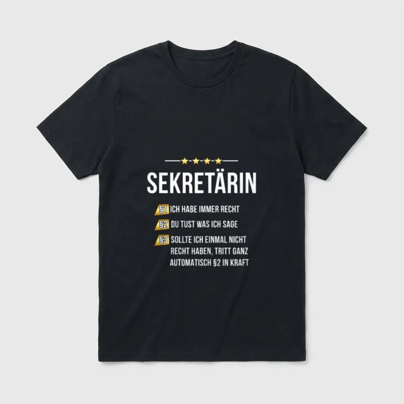 Sekretärin Beruf Büro Bürokraft T-Shirt – Klassisches T-Shirt in Schwarz