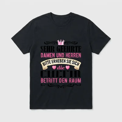 Chef Spruch vom Team T-Shirt – Klassisches T-Shirt in Schwarz