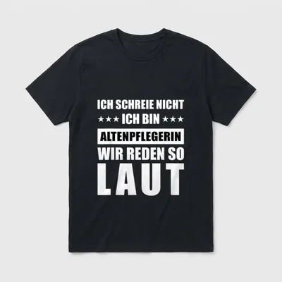Altenpflege Arbeitskleidung Pflege Kasaks T-Shirt – Klassisches T-Shirt in Schwarz