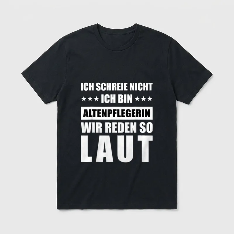 Altenpflege Arbeitskleidung Pflege Kasaks T-Shirt – Klassisches T-Shirt in Schwarz