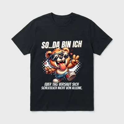 Lustige Bär Büro Arbeit T-Shirt – Klassisches T-Shirt in Schwarz