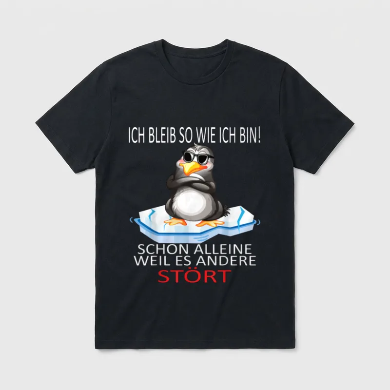 Lustig Ich bleib so Büro & Kollegen T-Shirt – Klassisches T-Shirt in Schwarz