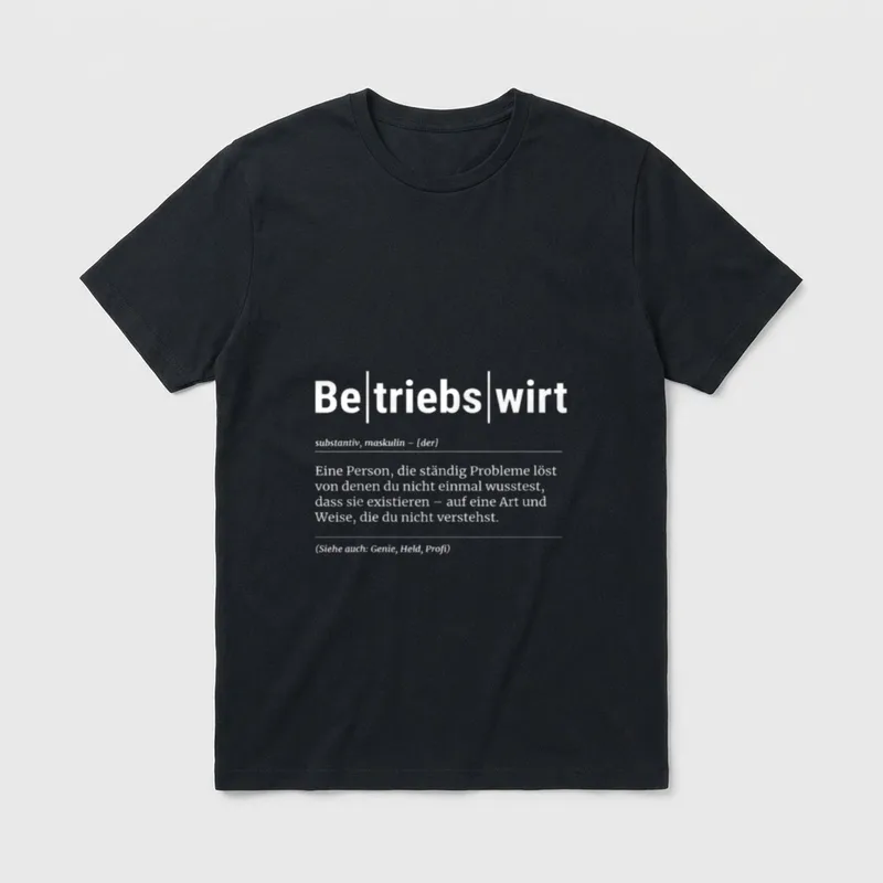 Betriebswirt Lustiges Kollege T-Shirt – Klassisches T-Shirt in Schwarz