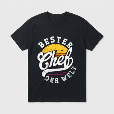Bester Chef Der Welt Bürohumor T-Shirt – Klassisches T-Shirt in Schwarz