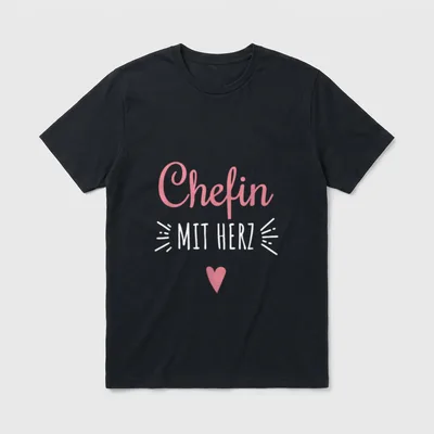 Chefin mit Herz beste T-Shirt – Klassisches T-Shirt in Schwarz