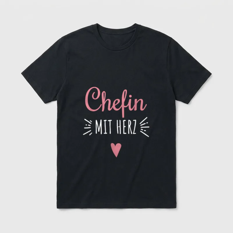 Chefin mit Herz beste T-Shirt – Klassisches T-Shirt in Schwarz