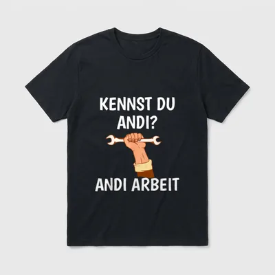 Lustiges Handwerker Kennst du T-Shirt – Klassisches T-Shirt in Schwarz