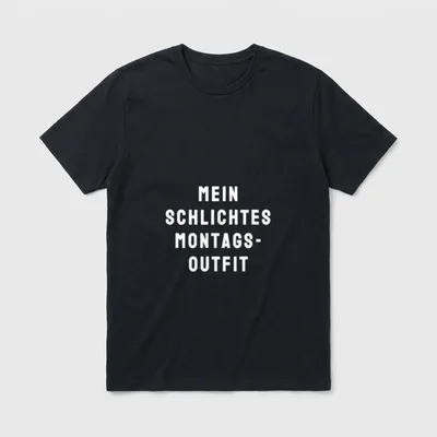 Mein Schlichtes Montags-Outfit Lustiges T-Shirt – Klassisches T-Shirt in Schwarz
