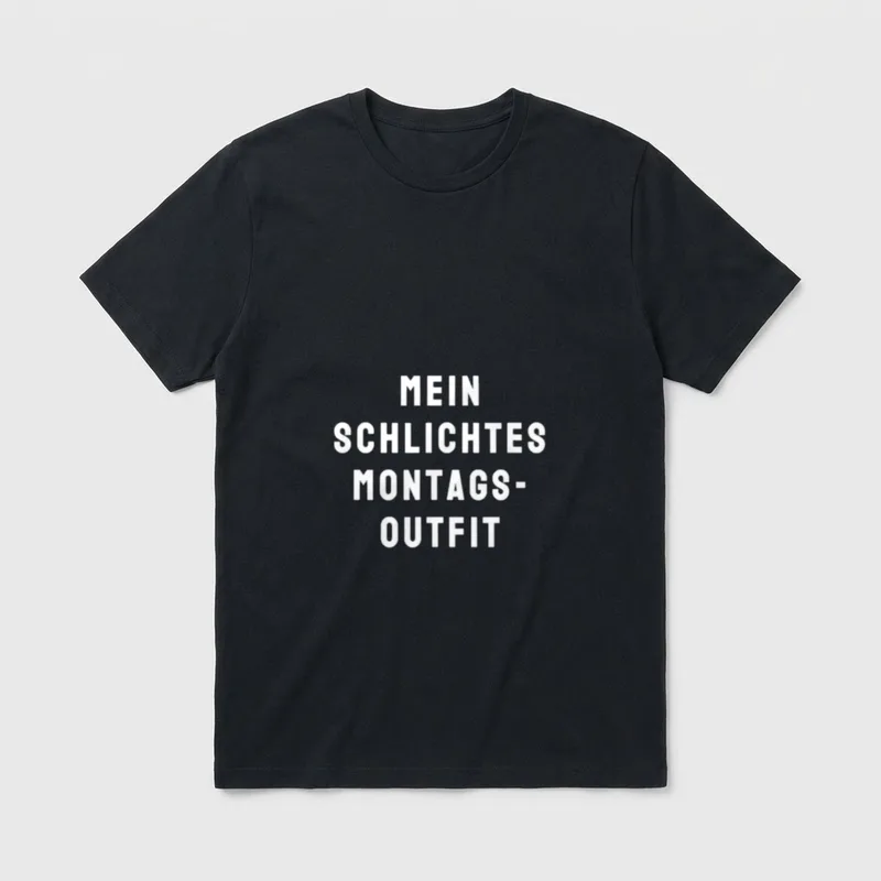 Mein Schlichtes Montags-Outfit Lustiges T-Shirt – Klassisches T-Shirt in Schwarz