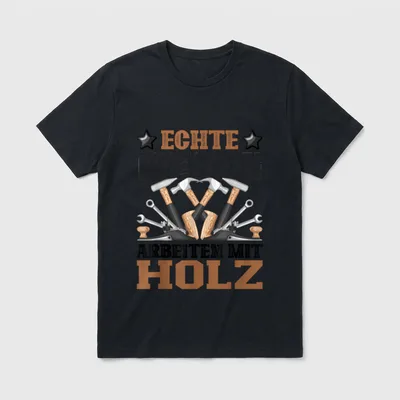Schreiner Spruch Echte Kerle T-Shirt – Klassisches T-Shirt in Schwarz