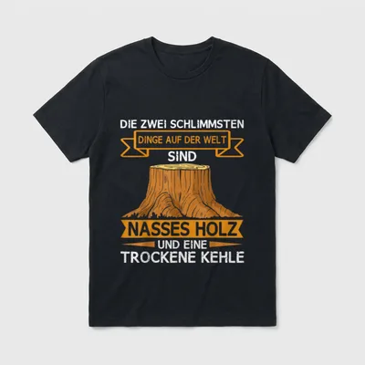 Lustiger Holzfäller Förster Forstwirt T-Shirt – Klassisches T-Shirt in Schwarz