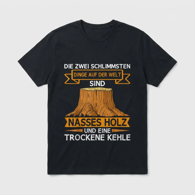 Lustiger Holzfäller Förster Forstwirt T-Shirt – Klassisches T-Shirt in Schwarz