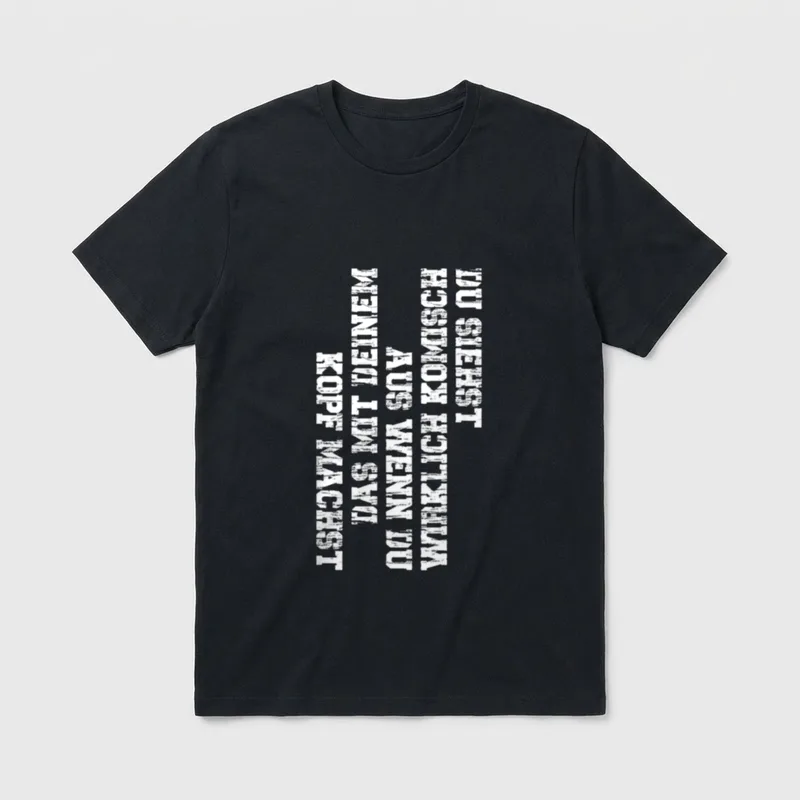 Lustiges Kollegen Kopf Verdrehen T-Shirt – Klassisches T-Shirt in Schwarz