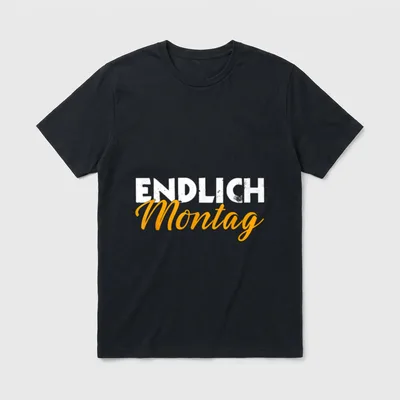 Endlich Montag Arbeiter Handwerker Büro T-Shirt – Klassisches T-Shirt in Schwarz
