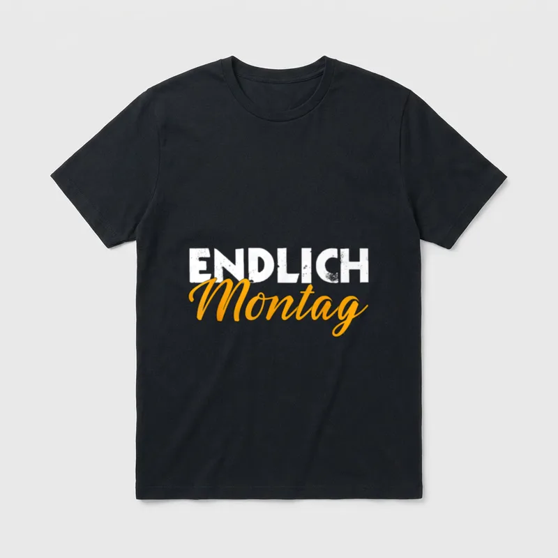 Endlich Montag Arbeiter Handwerker Büro T-Shirt – Klassisches T-Shirt in Schwarz