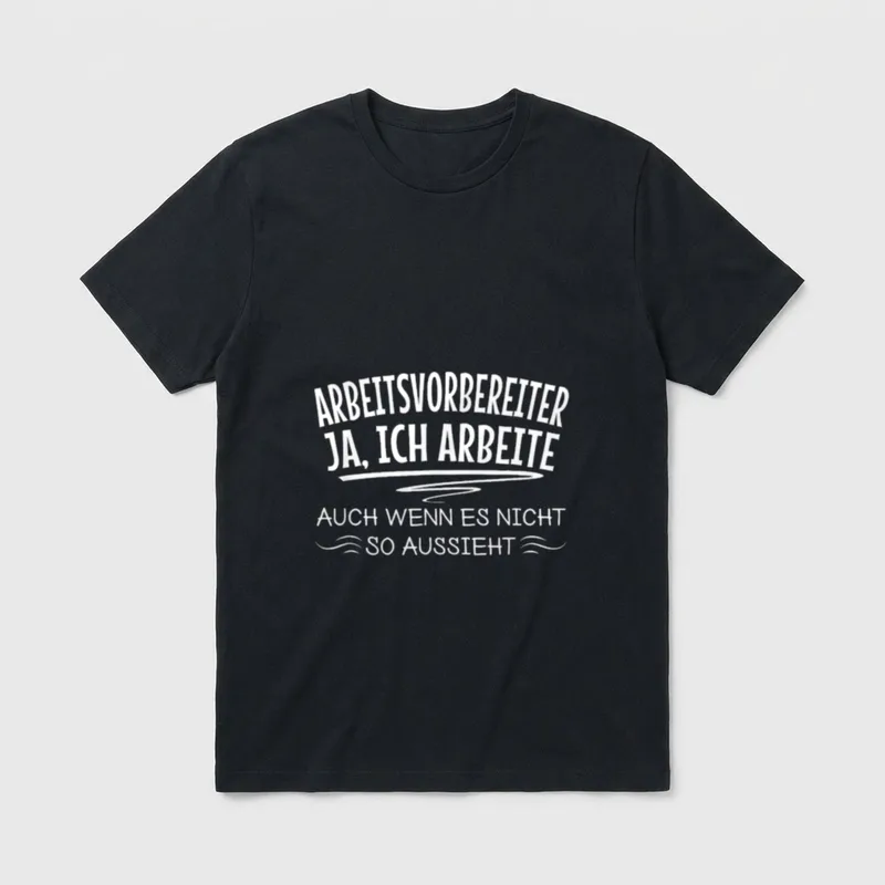 Lustiger Arbeitsvorbereiter Materialien Arbeit T-Shirt – Klassisches T-Shirt in Schwarz