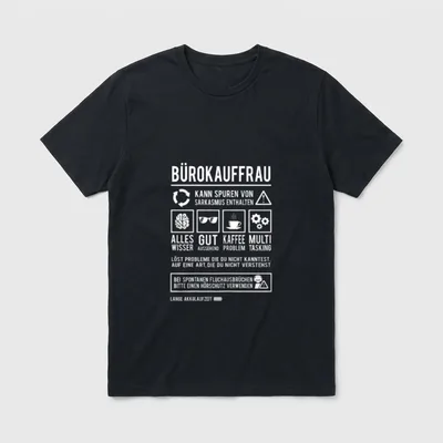 Bürokauffrau Beruf Lustiges Büro T-Shirt – Klassisches T-Shirt in Schwarz