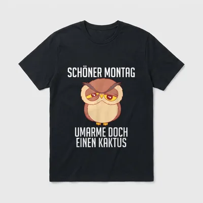 Lustiges Schnöner Montag umarme T-Shirt – Klassisches T-Shirt in Schwarz