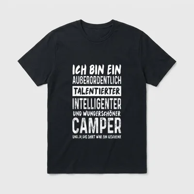 Camping Sprüche T-Shirt – Klassisches T-Shirt in Schwarz