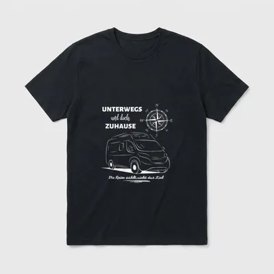 Campingplatz Kastenwagen Wohnmobil Spruch T-Shirt – Klassisches T-Shirt in Schwarz