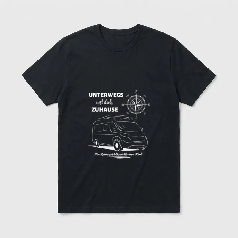 Campingplatz Kastenwagen Wohnmobil Spruch T-Shirt – Klassisches T-Shirt in Schwarz