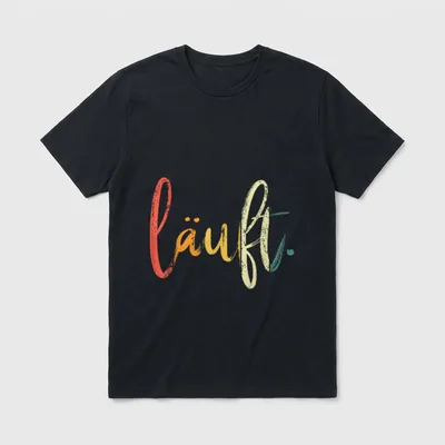 Läuft. Lustiges Jogging Marathon T-Shirt – Klassisches T-Shirt in Schwarz