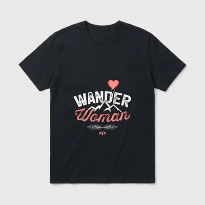 Berge Wander Woman Wandern T-Shirt – Klassisches T-Shirt in Schwarz