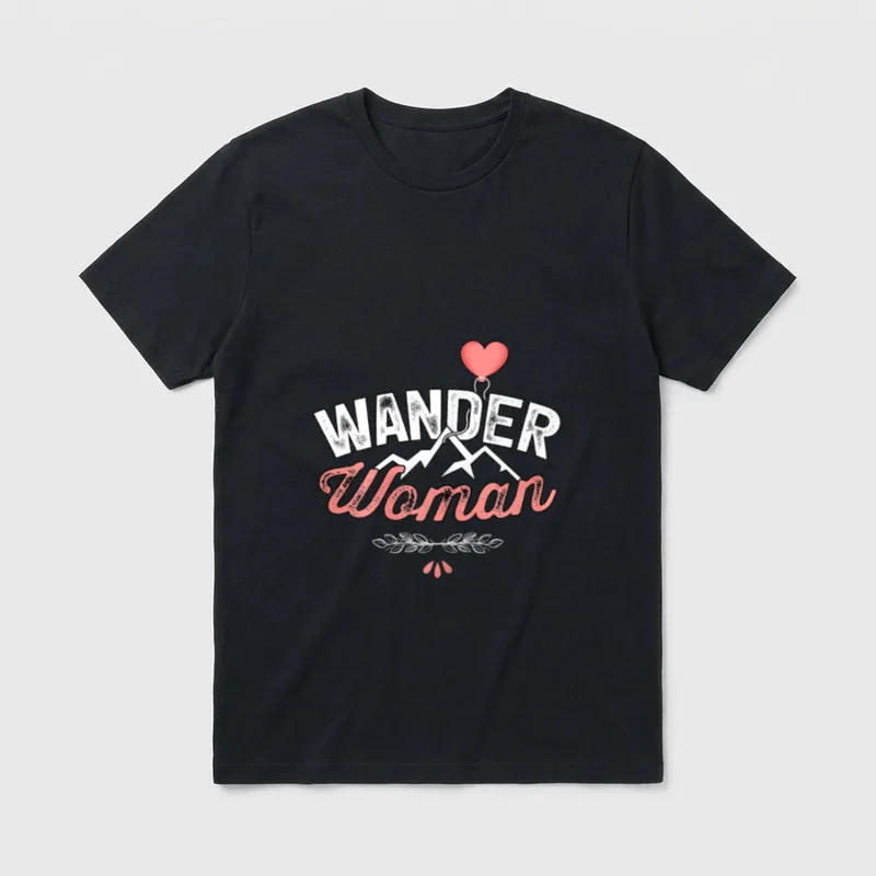 Berge Wander Woman Wandern T-Shirt – Klassisches T-Shirt in Schwarz