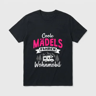 Coole Mädels fahren Wohnmobil T-Shirt – Klassisches T-Shirt in Schwarz