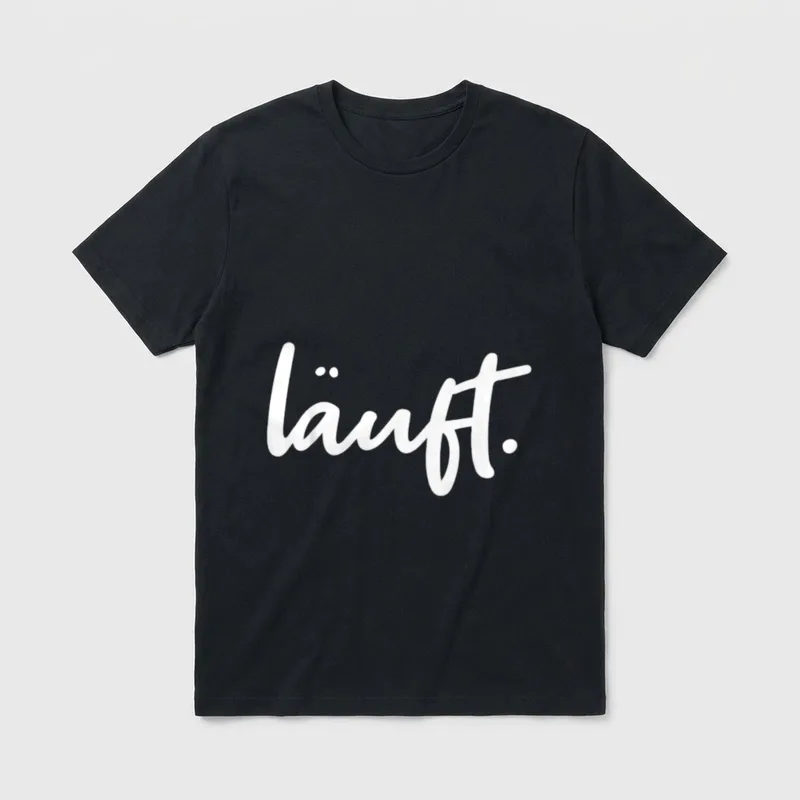 Läuft. Lustiges Jogging Marathon Läufer T-Shirt – Klassisches T-Shirt in Schwarz