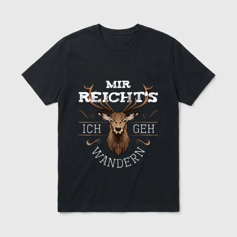 Wanderer Mir reichts ich T-Shirt – Klassisches T-Shirt in Schwarz
