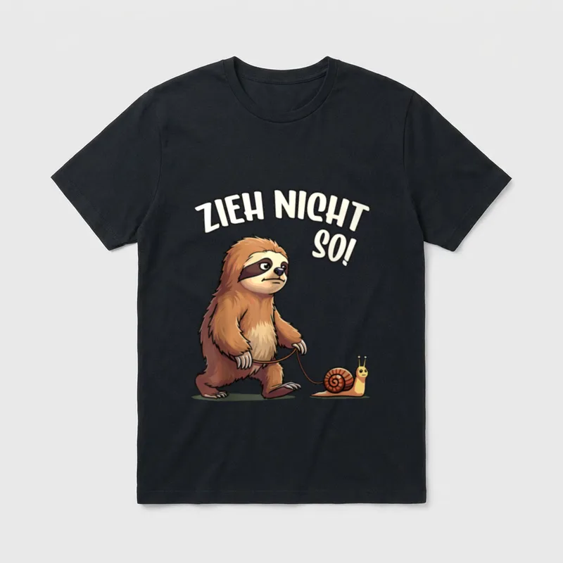 Faultier Humor Spruch Zieh Camping & Wandern T-Shirt – Klassisches T-Shirt in Schwarz