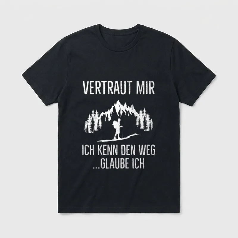 Vertraut Mir Ich Kenn Camping & Wandern T-Shirt – Klassisches T-Shirt in Schwarz
