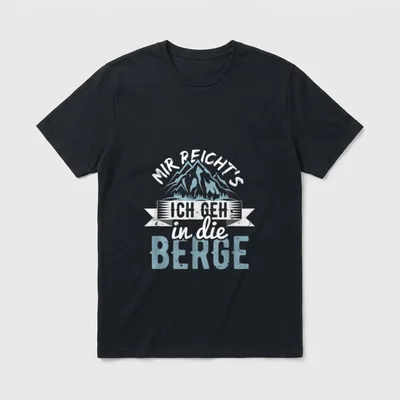 Berg Wandern Spruch mit Druck T-Shirt – Klassisches T-Shirt in Schwarz