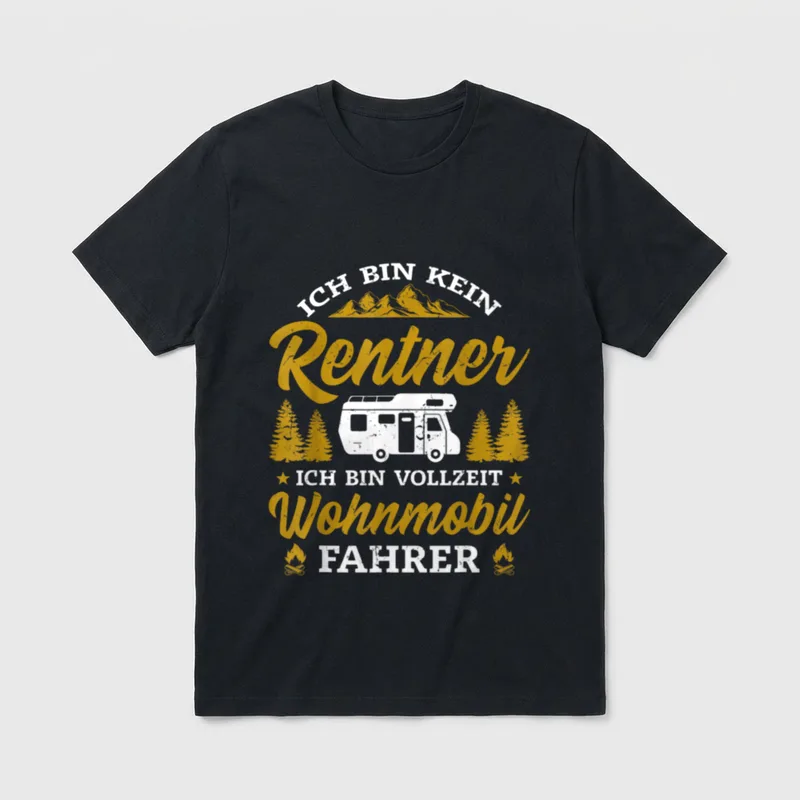 Wohnmobil Fahrer Camper Rentner T-Shirt – Klassisches T-Shirt in Schwarz