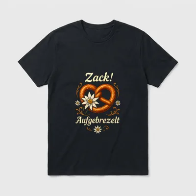 Lustiges Aufgebrezelt Dirndl Ersatz T-Shirt – Klassisches T-Shirt in Schwarz