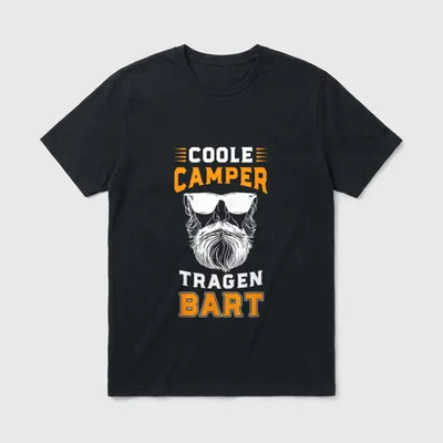 Camper mit Bart Campingplatz T-Shirt – Klassisches T-Shirt in Schwarz