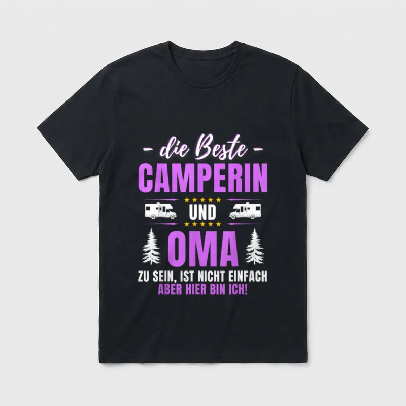 DIE BESTE CAMPERIN & T-Shirt – Klassisches T-Shirt in Schwarz