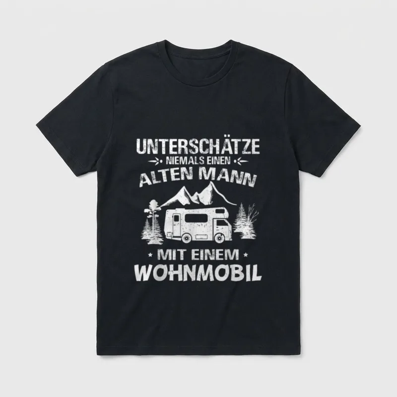 Wohnmobil Camping Womo Camper T-Shirt – Klassisches T-Shirt in Schwarz