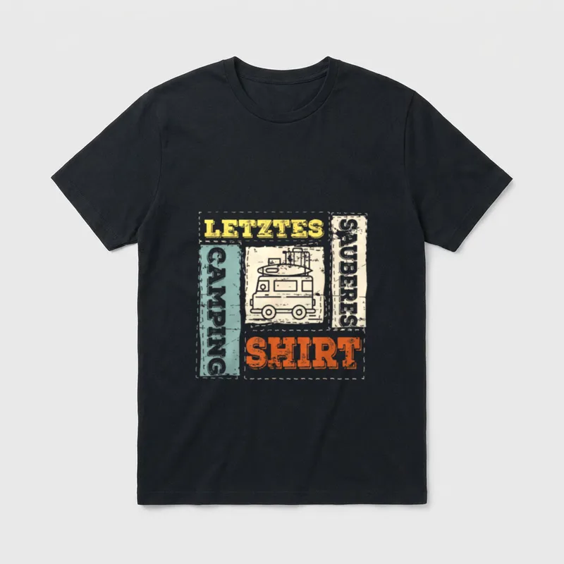 Lustiges Camper Design T-Shirt – Klassisches T-Shirt in Schwarz