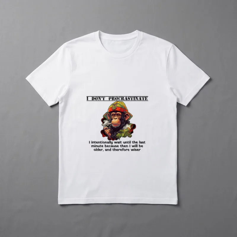 I Don't Procrastinate Camping T-Shirt – Klassisches T-Shirt in Schwarz