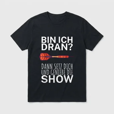 Darts Shirt Design – Klassisches T-Shirt in Schwarz