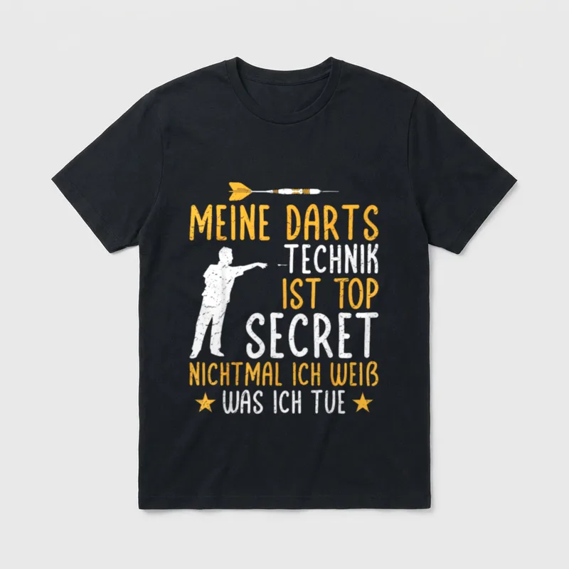 Lustiges Dart Spieler Meine T-Shirt – Klassisches T-Shirt in Schwarz